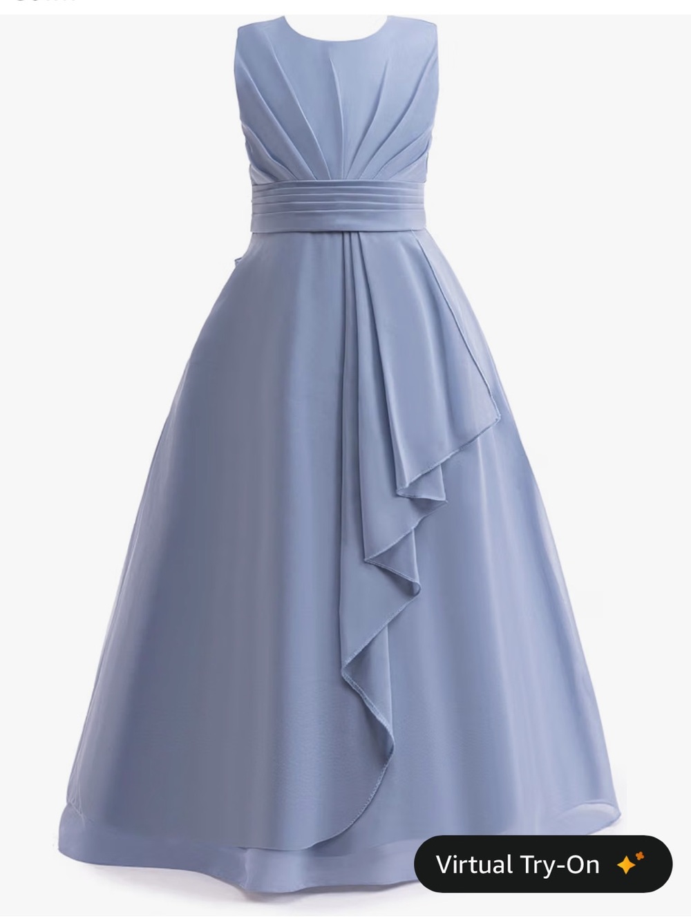 Girls 11/12yr dusty blue junior bridesmaid dress